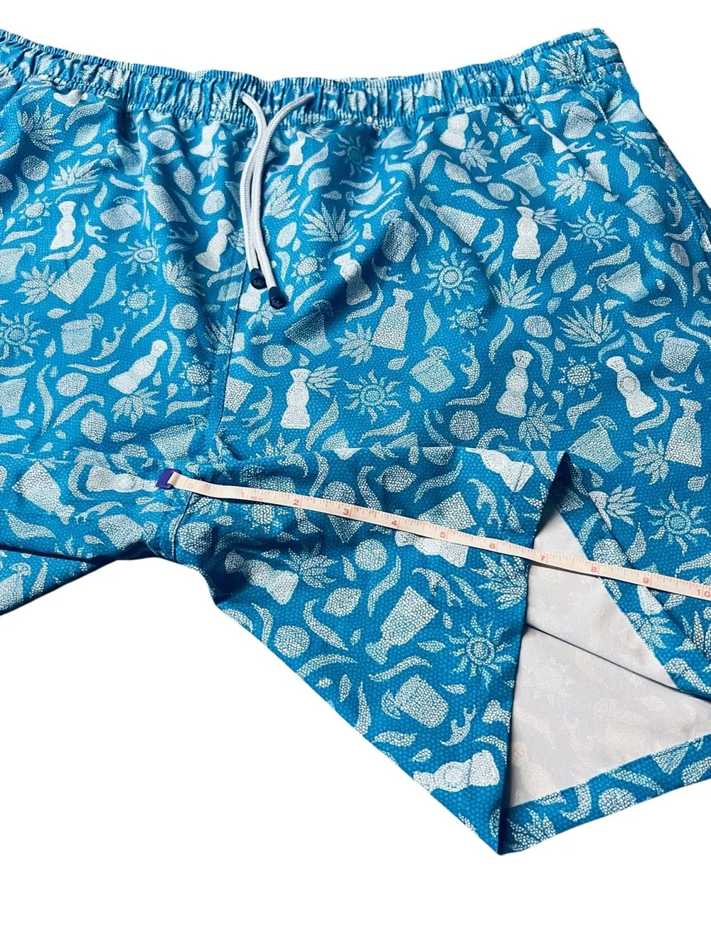Peter Millar Men’s Saltwater Spirits Blue & White Swim Trunks Size XL